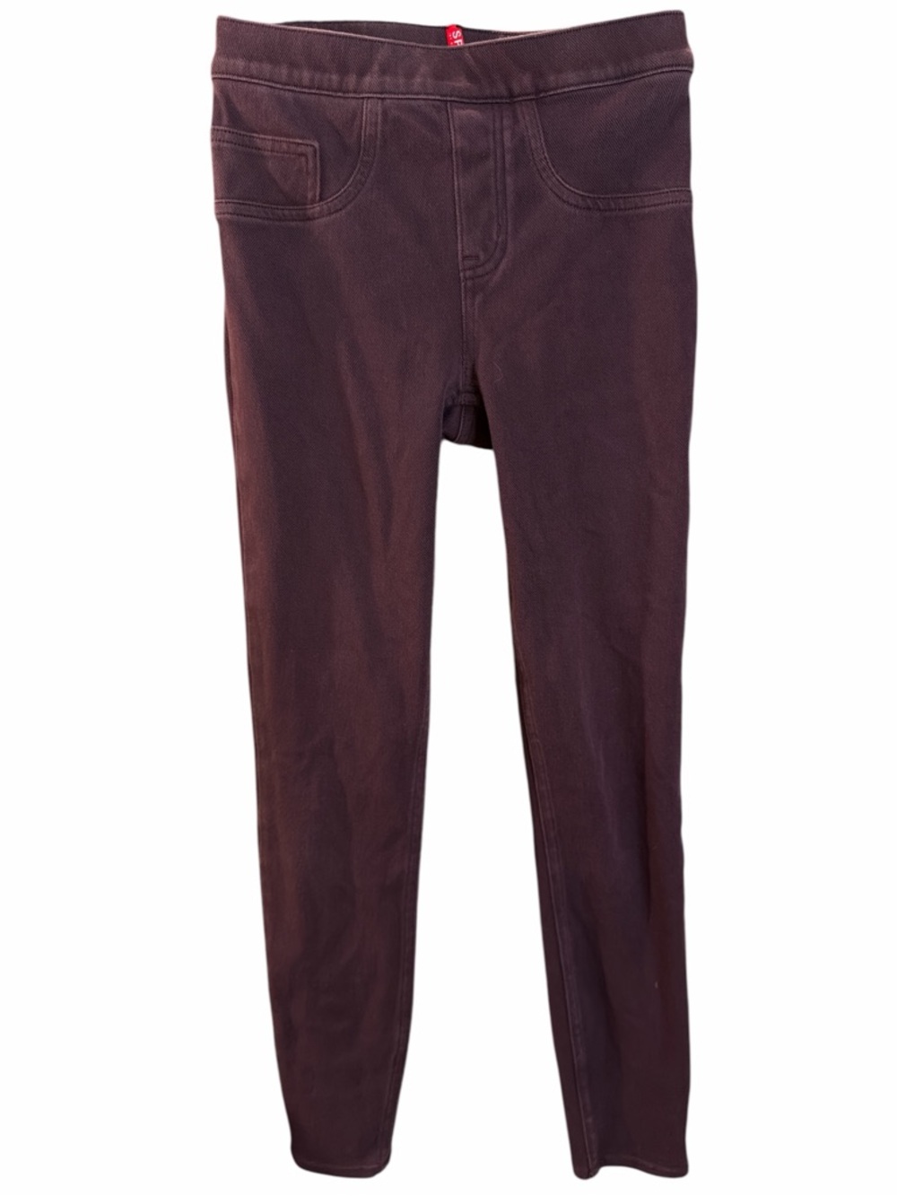 SPANX Plum Leggings with Red Tag. EC.  Size XSMALL o